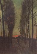 Vincent Van Gogh Avenue of Poplars at Sunset (nn04) china oil painting reproduction